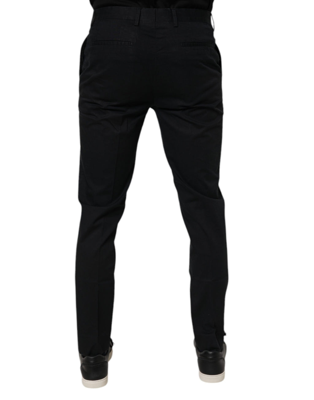 Pantalon formel skinny en coton stretch noir de Dolce & Gabbana, pantalon élégant pour homme