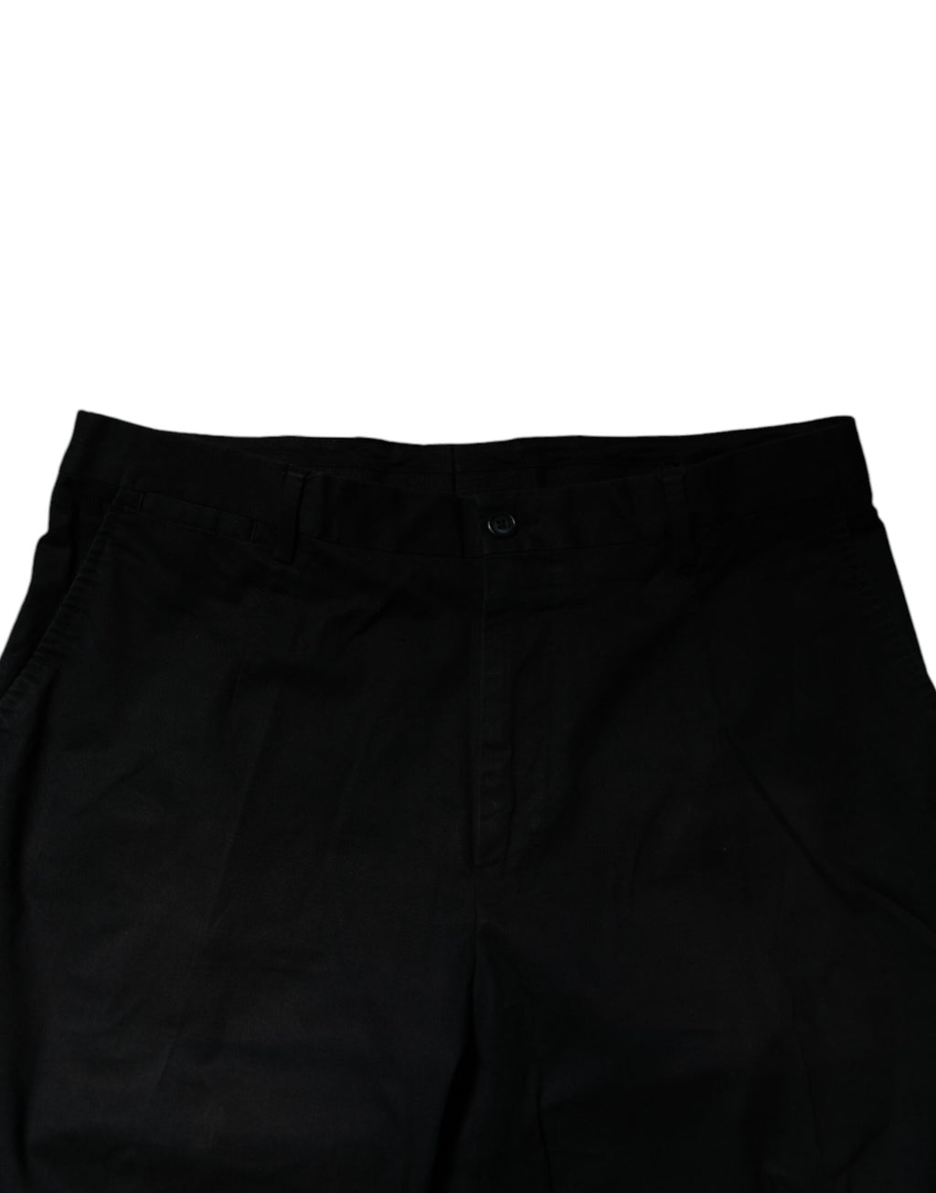 Pantalon formel skinny en coton stretch noir de Dolce & Gabbana, vue de face avec ceinture élégante.