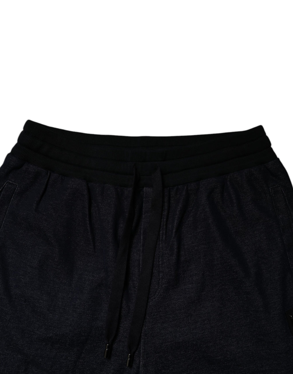 Pantalon de jogging Dolce & Gabbana en jacquard noir en coton, style décontracté avec détails élégants.