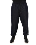 Pantalon jogger Dolce & Gabbana en jacquard noir pour homme, sweatpants décontractés avec motif élégant.