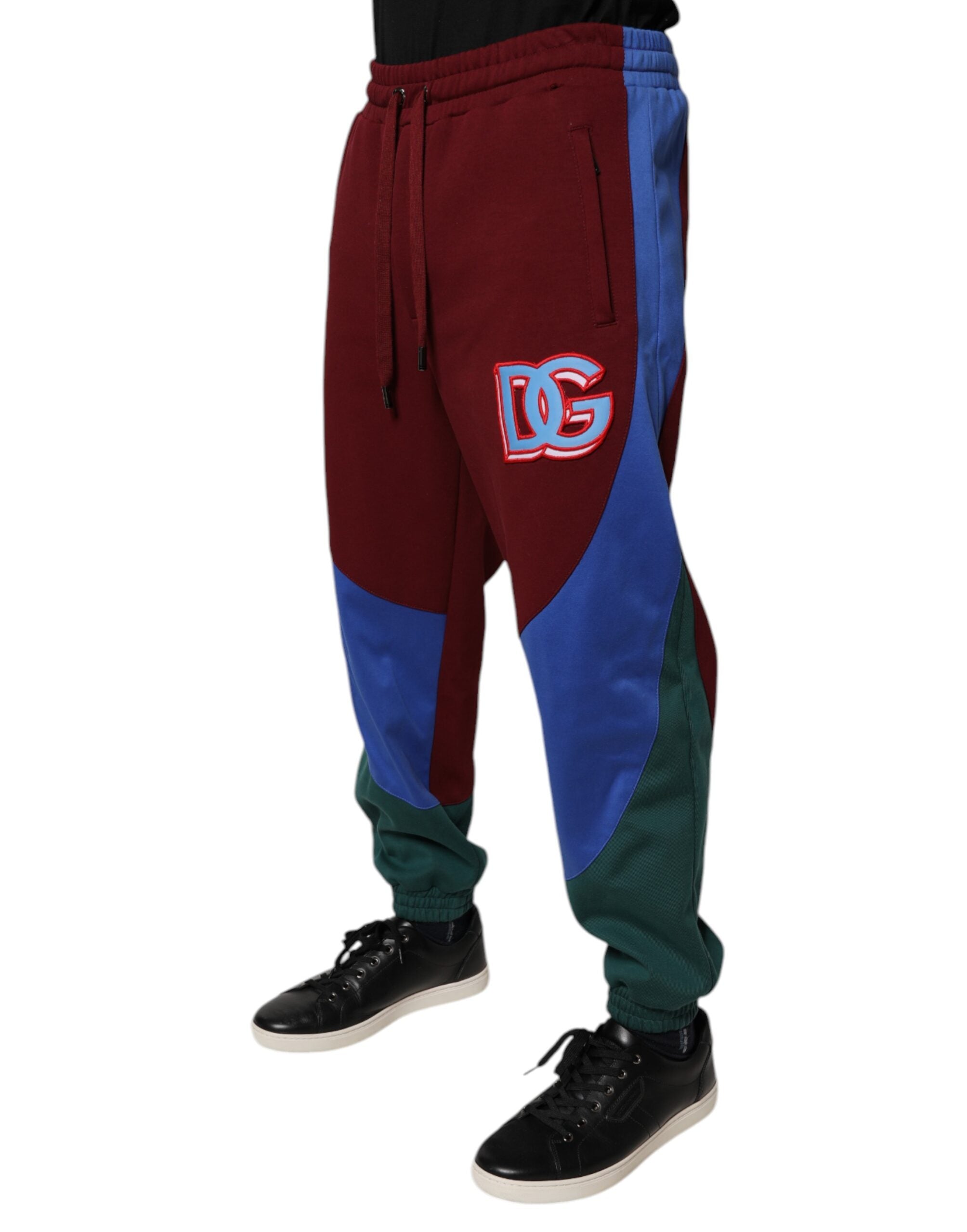 Pantalon jogging pour homme Dolce & Gabbana en coton multicolore, style décontracté et confortable avec logo visible