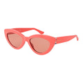 Lunettes de soleil roses en plastique de marque Guess, style tendance, avec monture carrée et verres teintés.