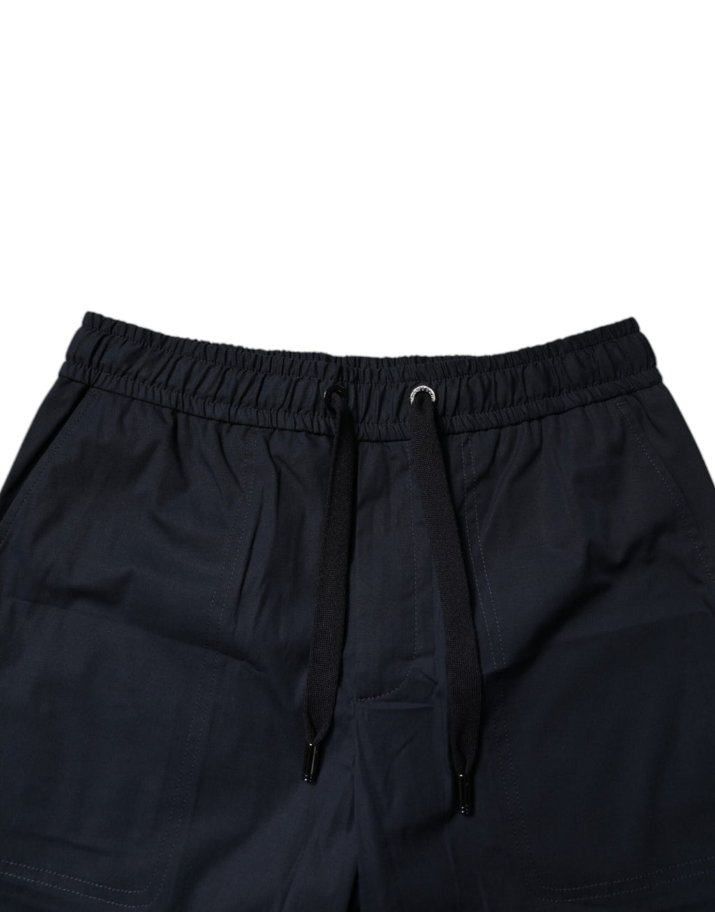 Shorts bermuda en coton bleu foncé de Dolce & Gabbana, sweatshorts décontractés avec logo.