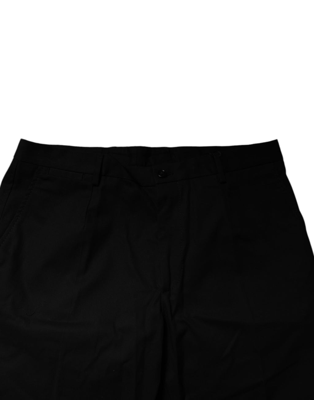 Shorts bermuda noirs en coton stretch Dolce & Gabbana, taille mi-haute, pour un look élégant et confortable.