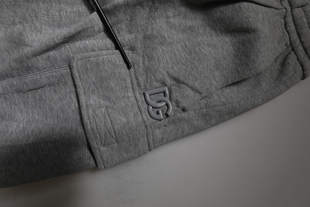 Shorts bermuda en coton gris de Dolce & Gabbana, cargo, sweatshorts confortables pour homme.