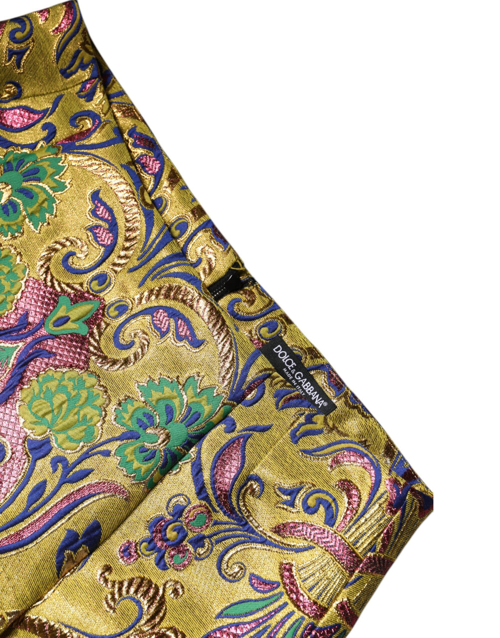 Jupe courte Dolce & Gabbana en jacquard fleuri multicolore à taille moyenne, élégante et tendance.