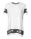 T-shirt blanc Dolce & Gabbana #DGMillennials en coton à col ras du cou, vue de face.