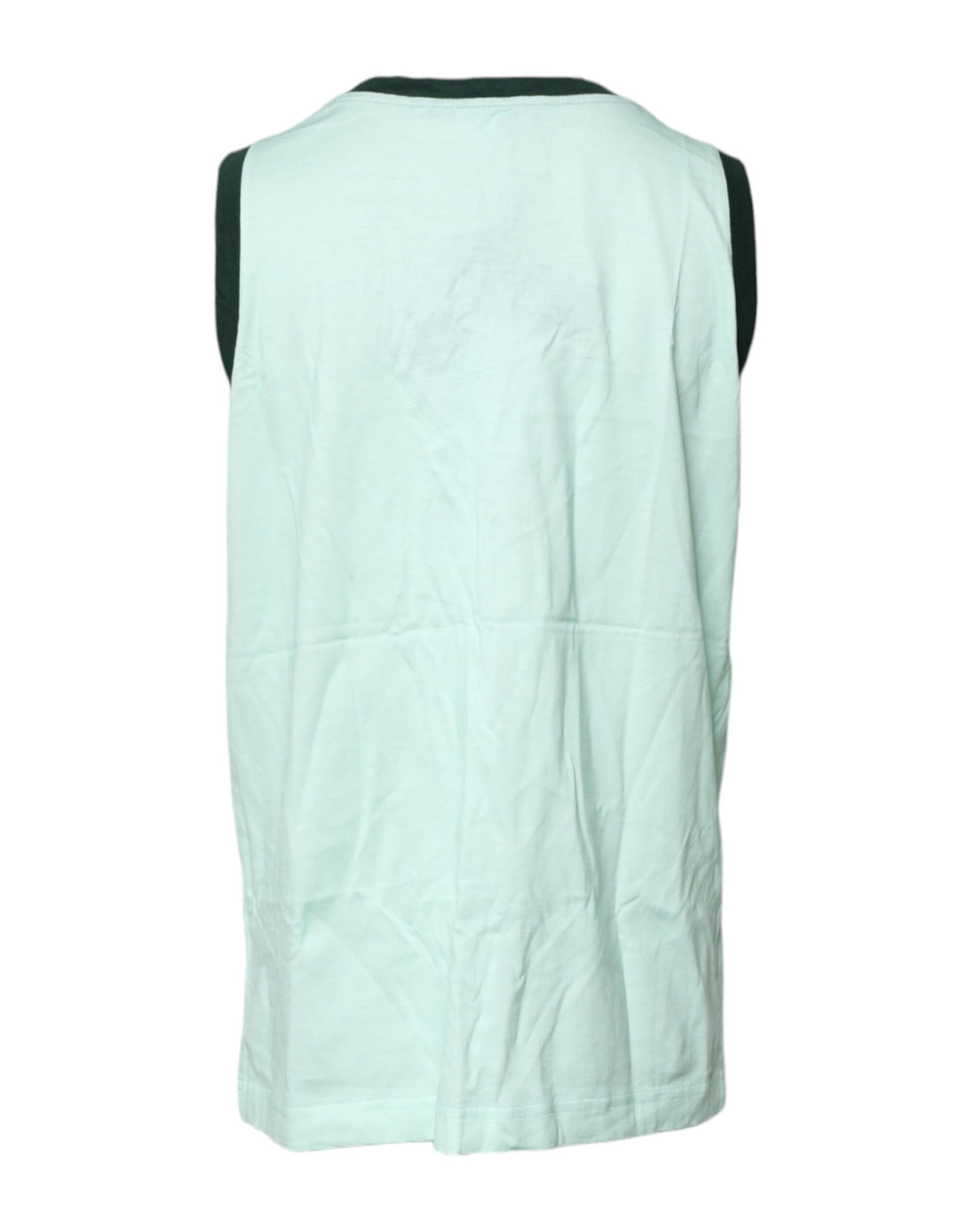 T-shirt sans manches Dolce & Gabbana Light Green avec motif graphique, style décontracté et moderne.
