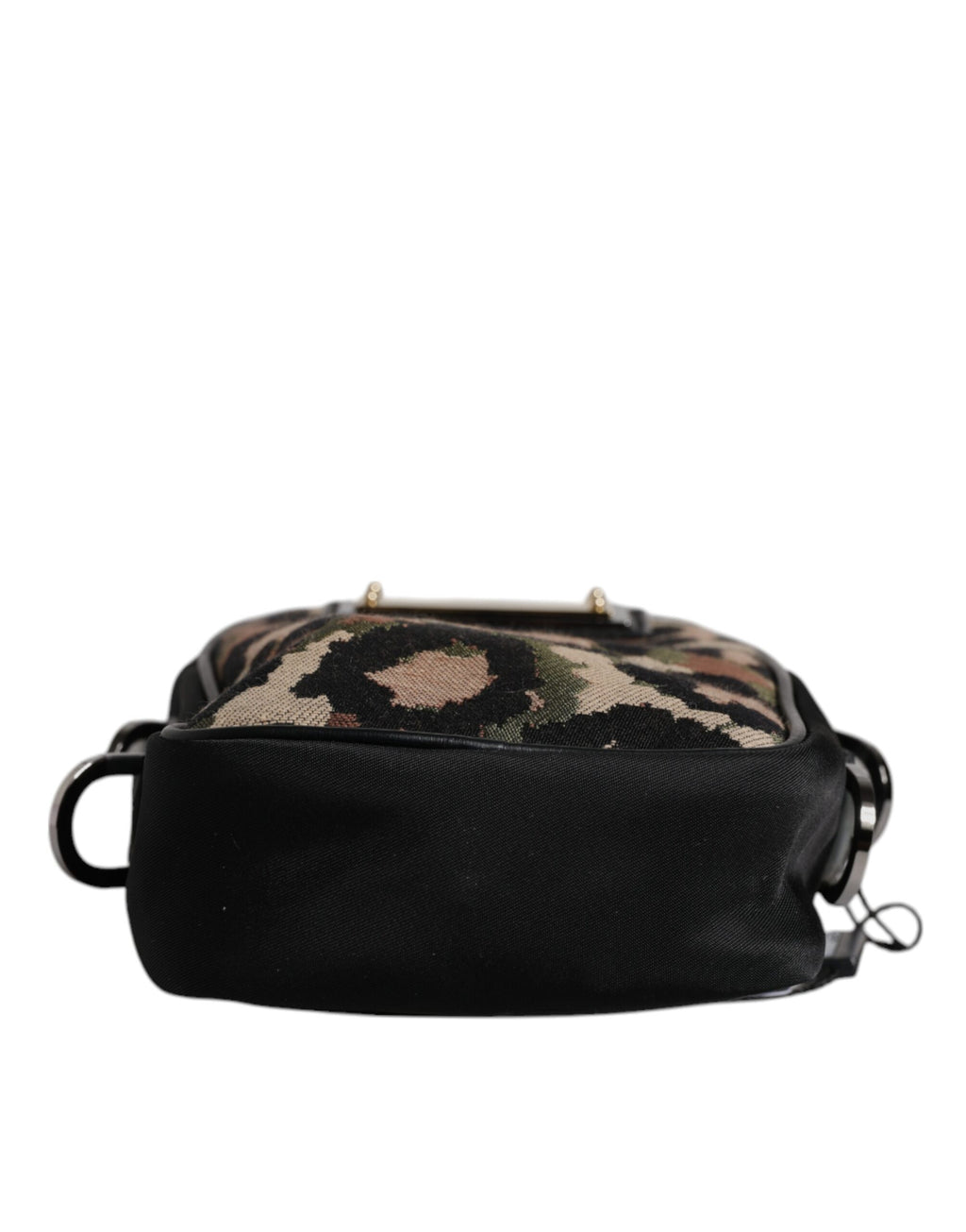 Sac à bandoulière Dolce & Gabbana en jacquard à motif léopard multicolore, logo plaque et bandoulière élégante