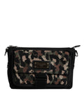 Sac à bandoulière multicolore Dolce & Gabbana en jacquard léopard avec motif élégant et détails sophistiqués.