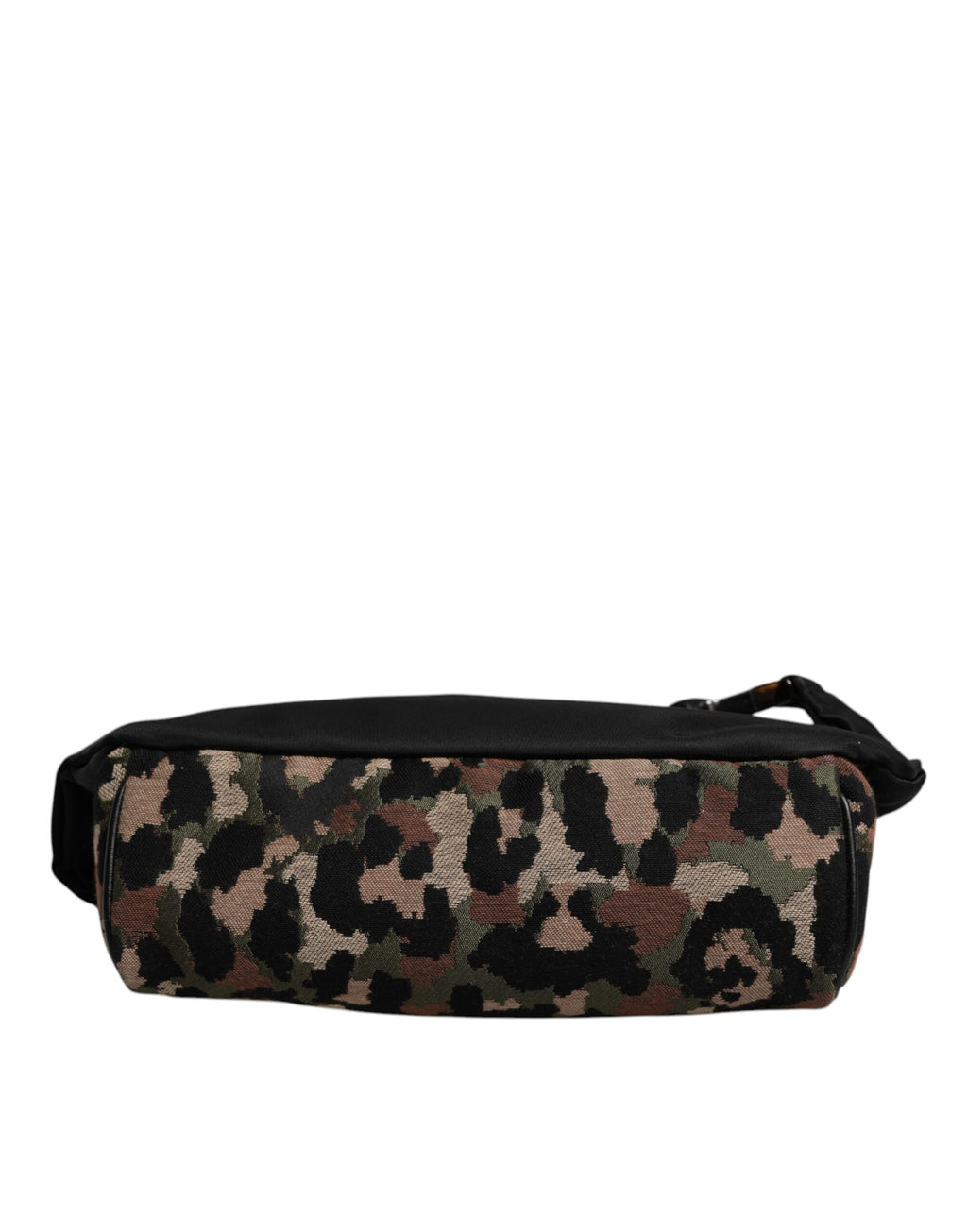 Ceinture fanny Dolce & Gabbana à motif léopard multicolore avec logo DG, portée en ceinture ou sac banane.