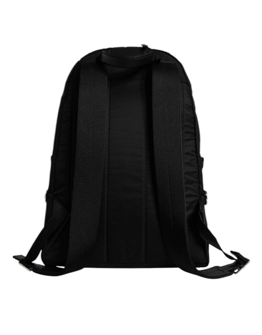 Sac à dos noir en nylon Dolce & Gabbana, motif orné, modèle Vulcano avec détails embellis, style élégant et moderne.