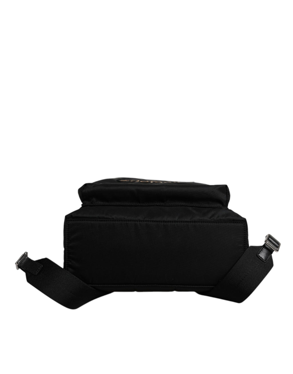 Sac à dos en nylon noir Dolce & Gabbana DGFAMILY avec embellissements, style VULCANO, visible en détail dans l'image.