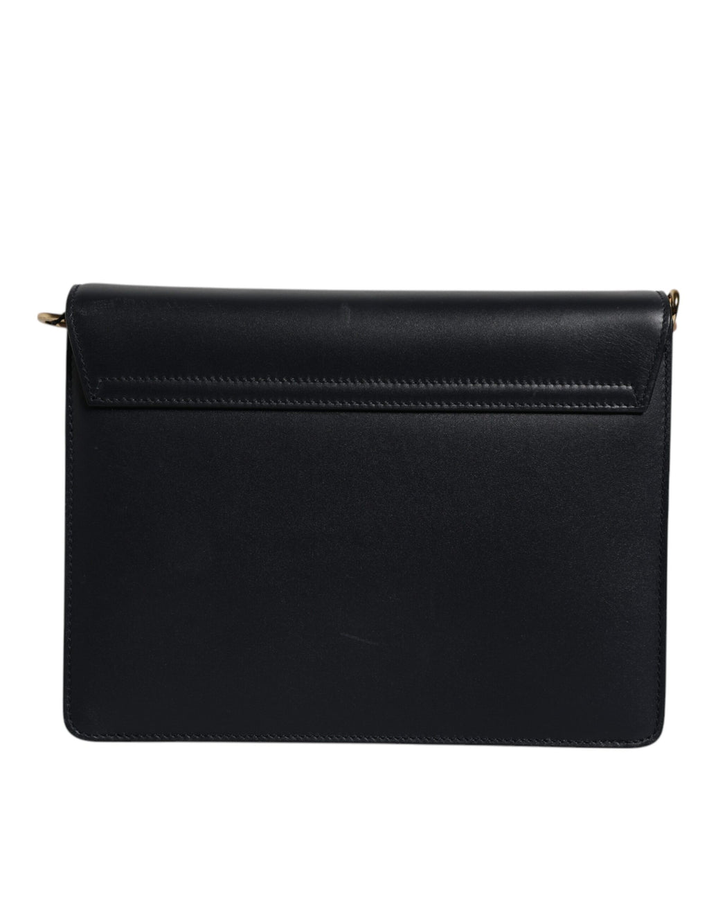 Sac à bandoulière en cuir de veau noir de Dolce & Gabbana, avec bandoulière élégante et détails sophistiqués.