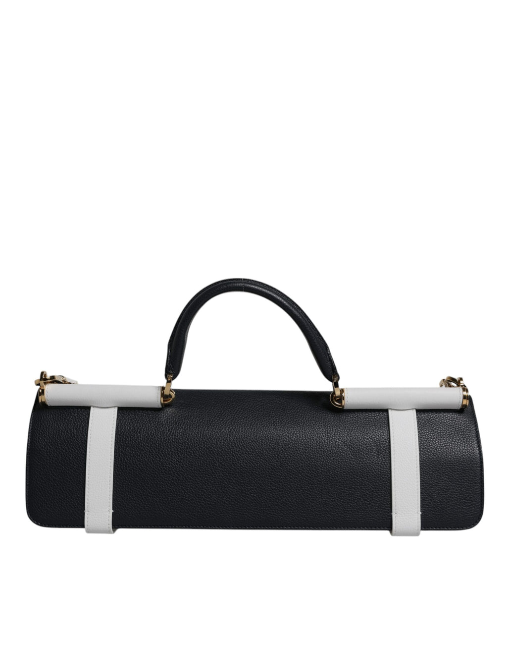Sac bandoulière Dolce & Gabbana en cuir de veau bleu et blanc, petite sacoche élégante pour l'épaule.