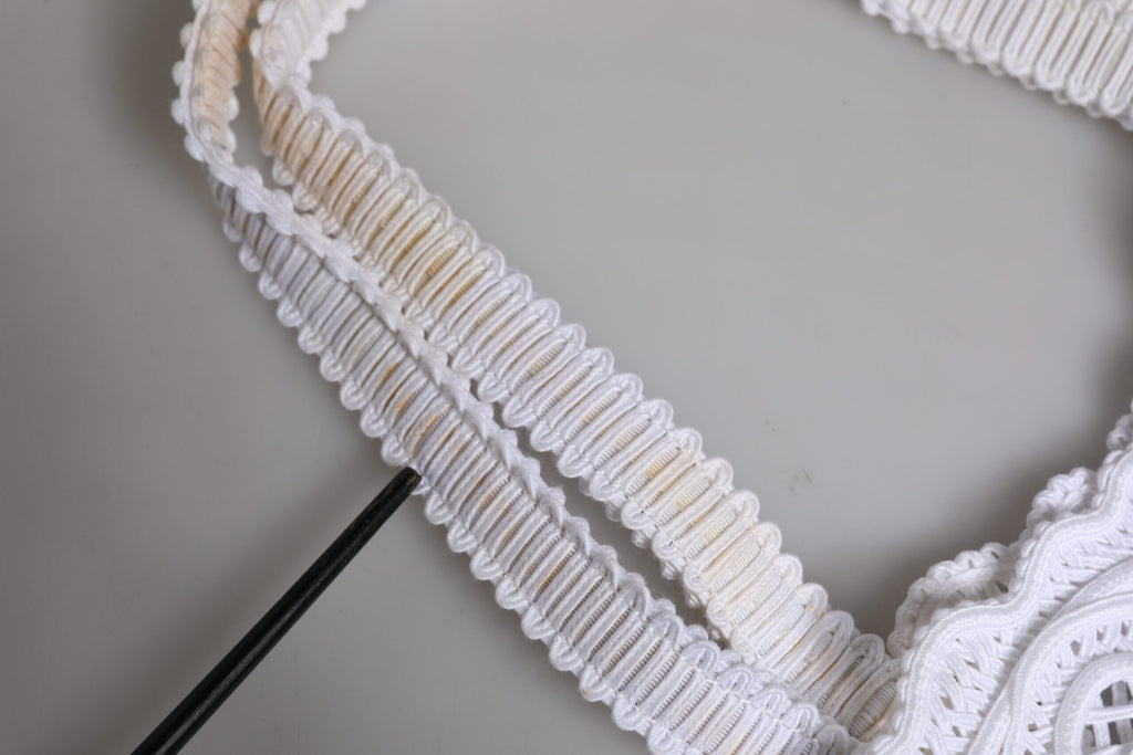 Sac cabas Dolce & Gabbana Cordonetto en dentelle blanche Beatrice, élégant et spacieux pour shopping et sorties.