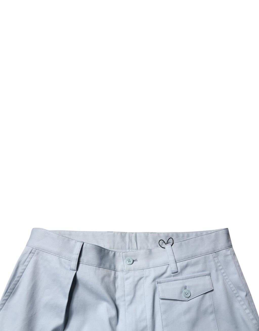 Pantalons cargo en coton tapered Light Blue de Dolce & Gabbana, style décontracté et tendance, vus sur le modèle.