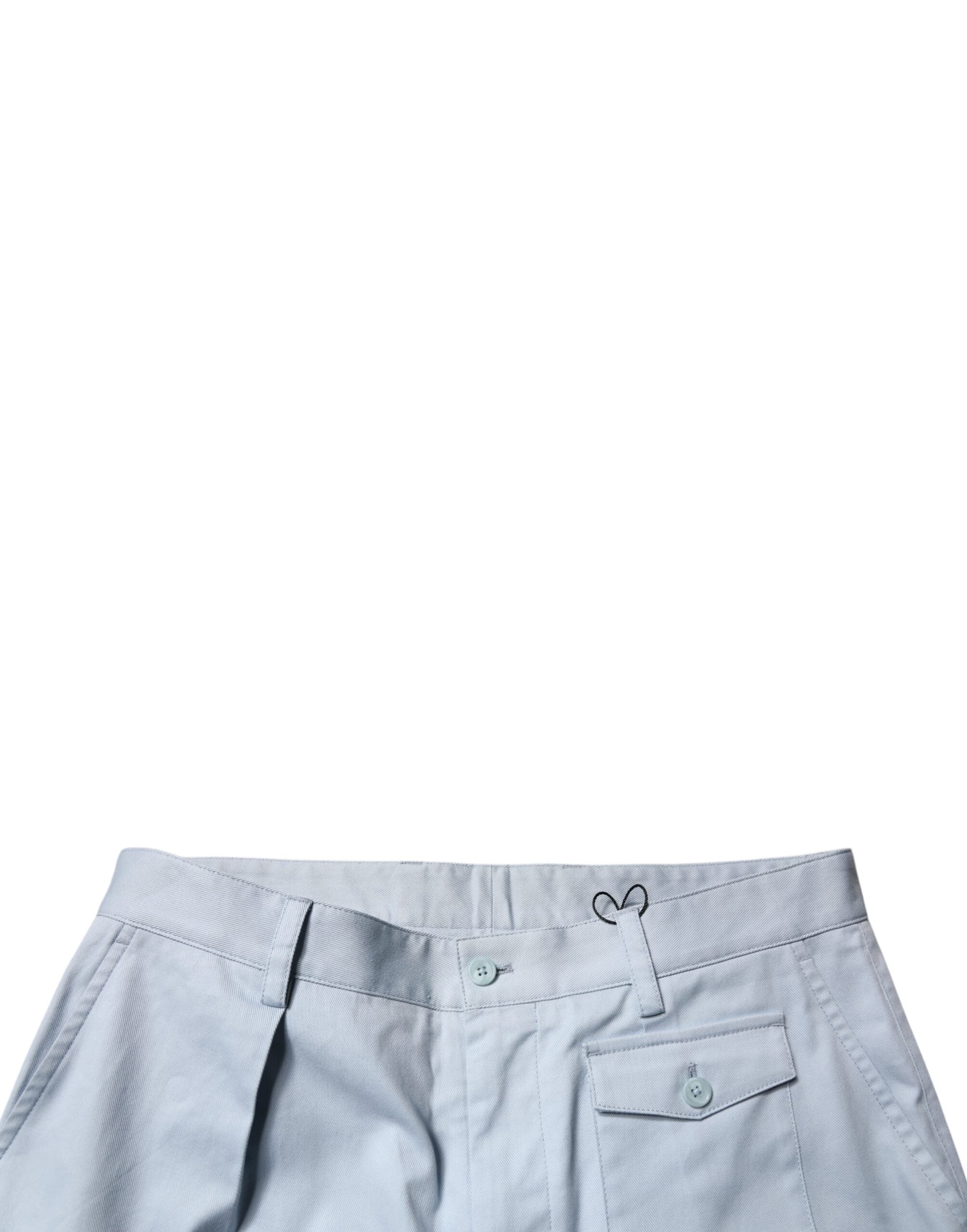 Pantalons cargo en coton tapered Light Blue de Dolce & Gabbana, style décontracté et tendance, vus sur le modèle.