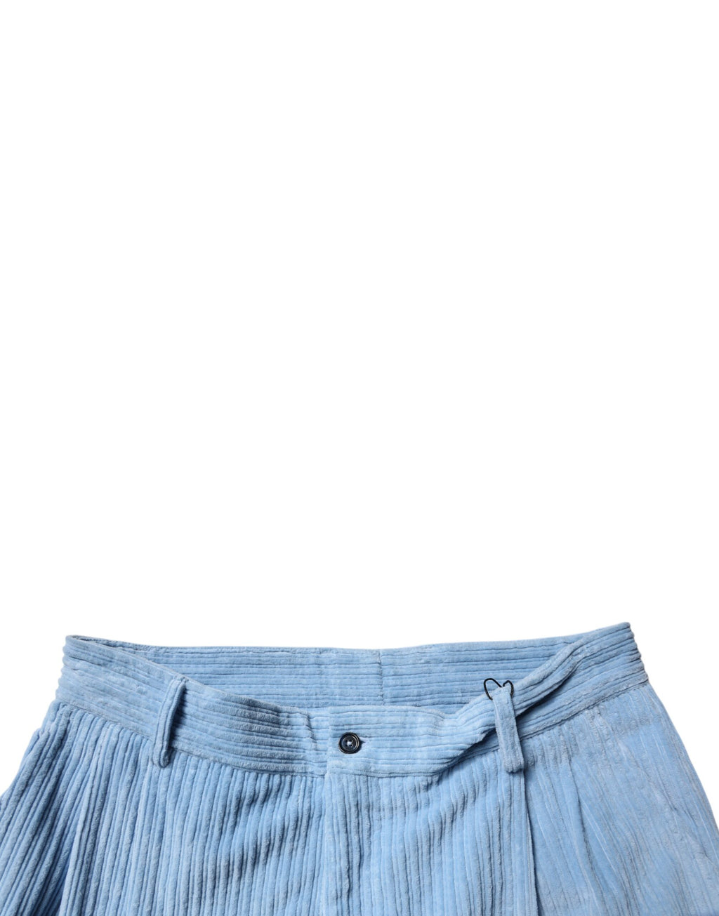 Jeans skinny en coton à rayures en velours côtelé de Dolce & Gabbana Light Blue, denim bleu clair, coupe ajustée.