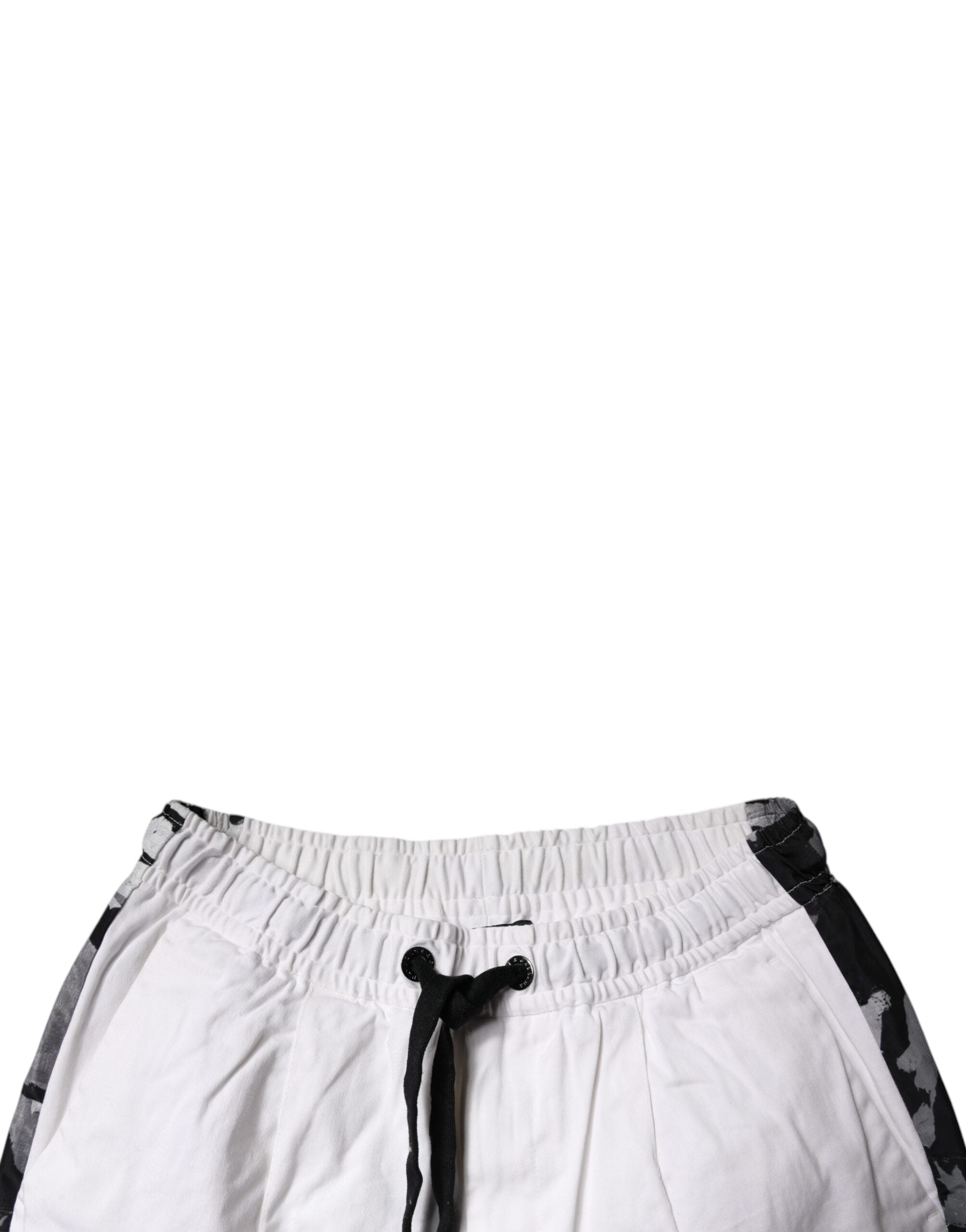 Pantalon de jogging cargo en coton blanc de Dolce & Gabbana, style décontracté avec poches latérales et taille élastique.