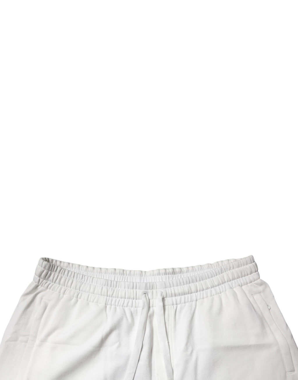 Shorts bermuda en coton blanc pour homme de Dolce & Gabbana, style décontracté et confortable.