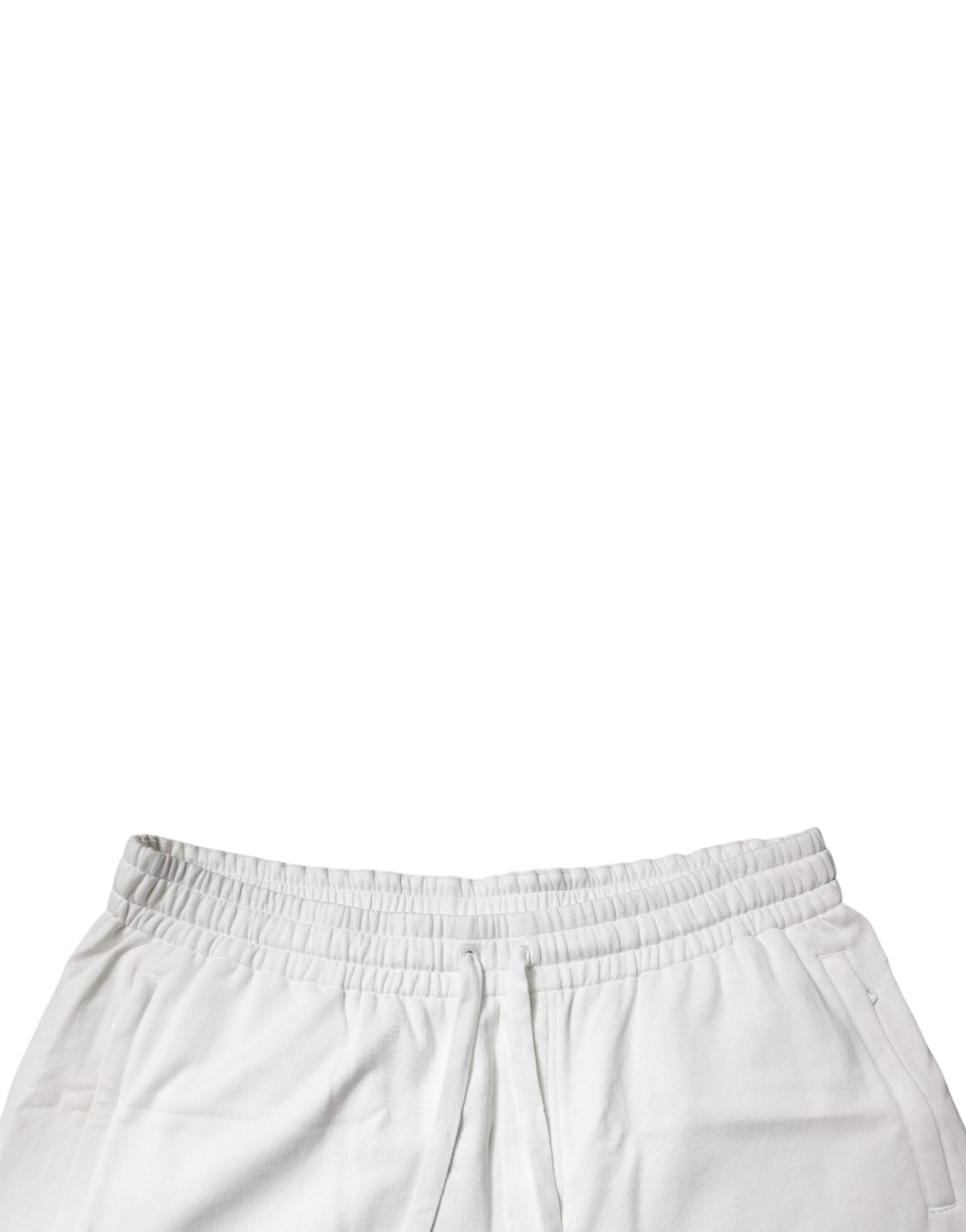 Shorts bermuda en coton blanc pour homme de Dolce & Gabbana, style décontracté et confortable.