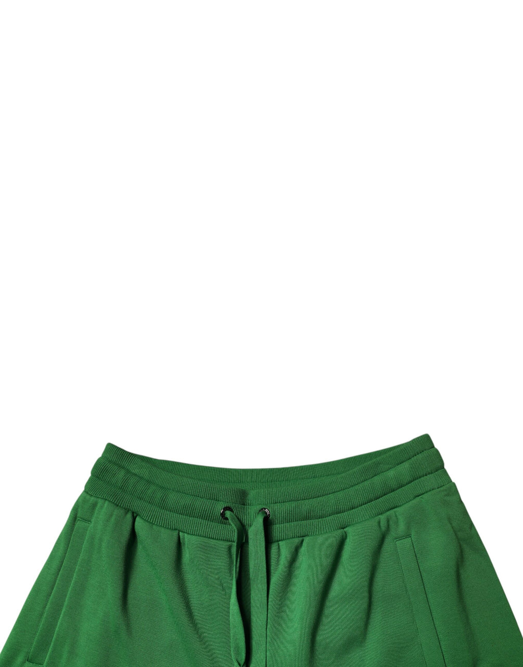 Shorts bermuda en coton vert Dolce & Gabbana pour homme, sweatshorts décontractés avec logo élégant visible.