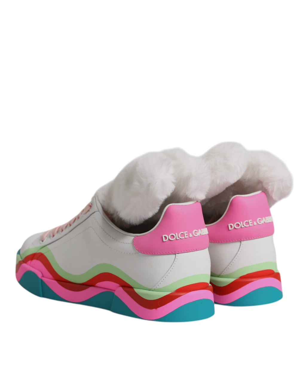 Chaussures de sport basses Dolce & Gabbana multicolores pour hommes, baskets tendance en toile et caoutchouc.