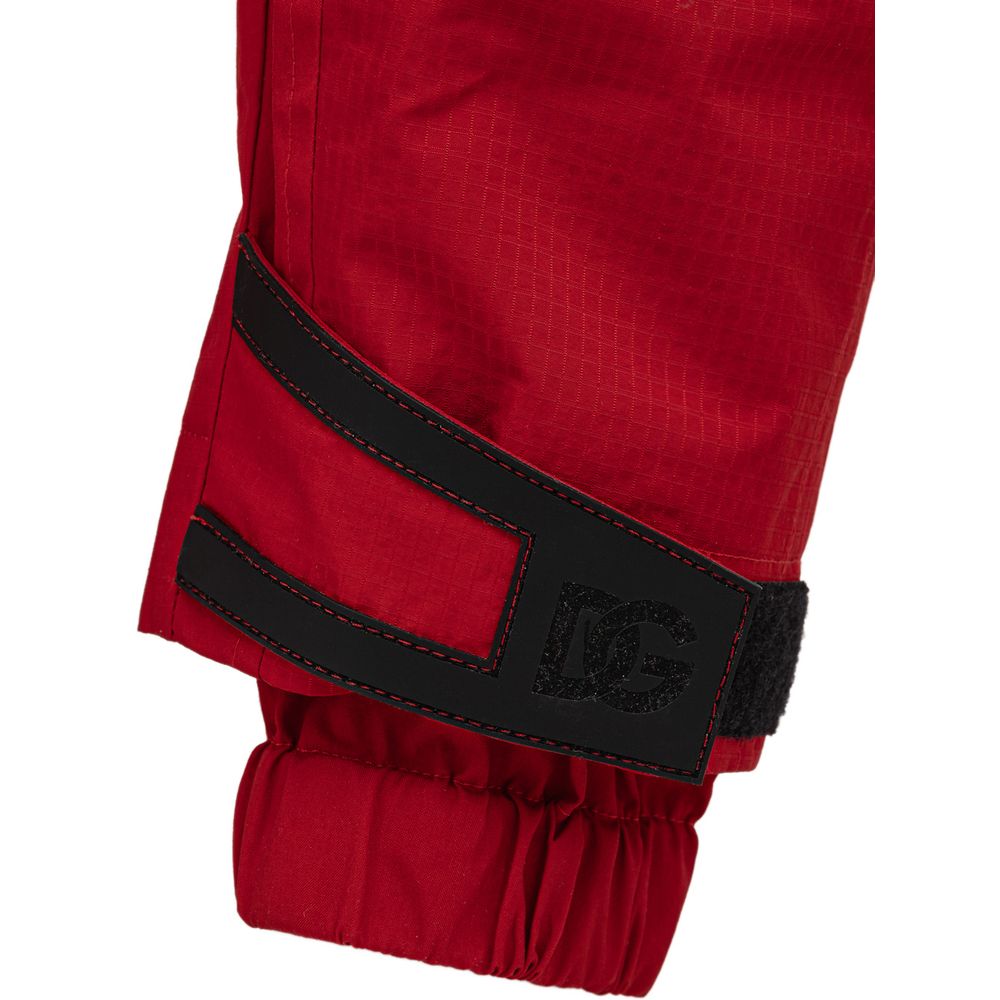 Pantalons de sport rouges en polyamide de Dolce & Gabbana, élégants et confortables, pour homme.