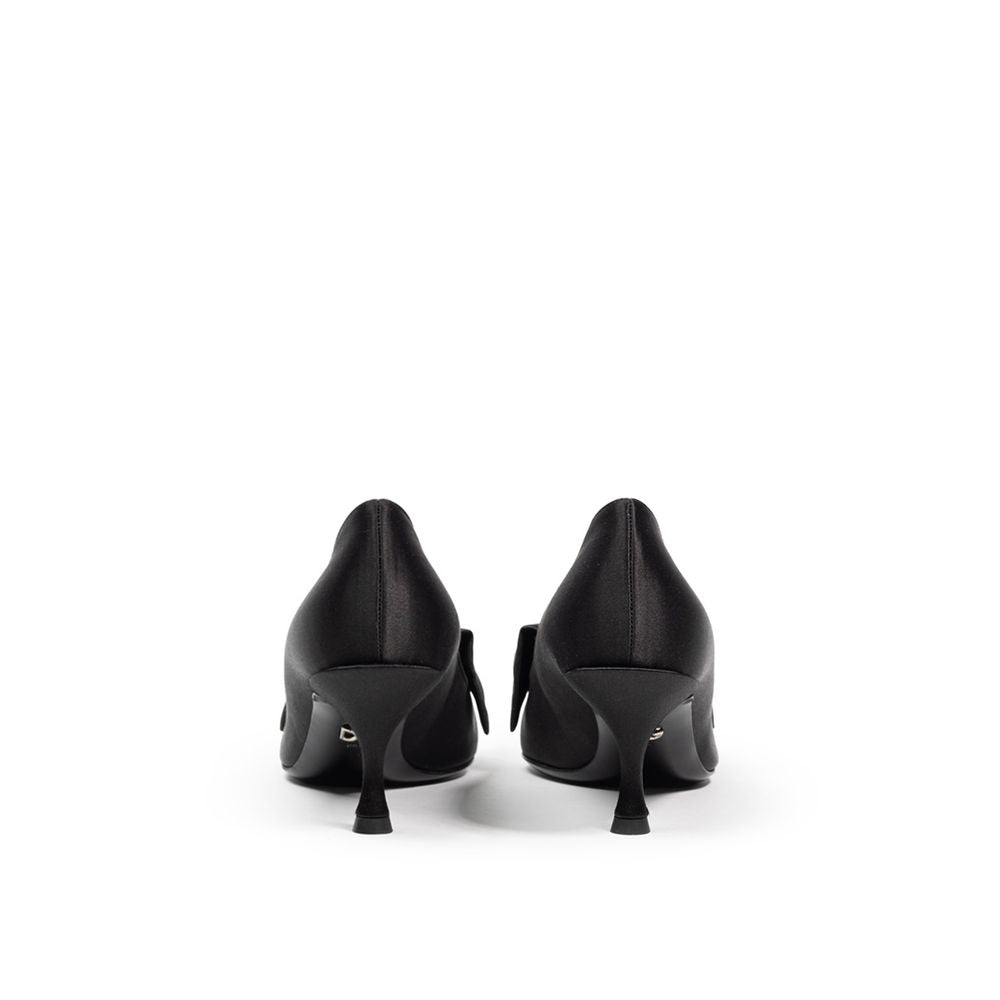 Chaussures à talons noirs Dolce & Gabbana en viscose avec talons hauts élégants et design sophistiqué.