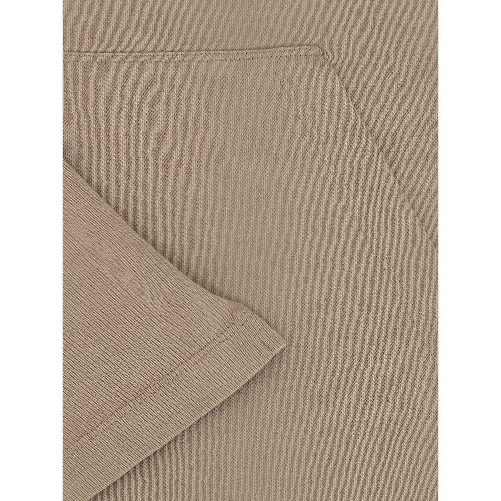 T-shirt en coton beige de la marque Dsquared², coupe classique avec logo discret sur la poitrine.