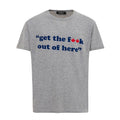 T-shirt gris en coton de la marque Dsquared², coupe classique avec logo discret sur le devant.