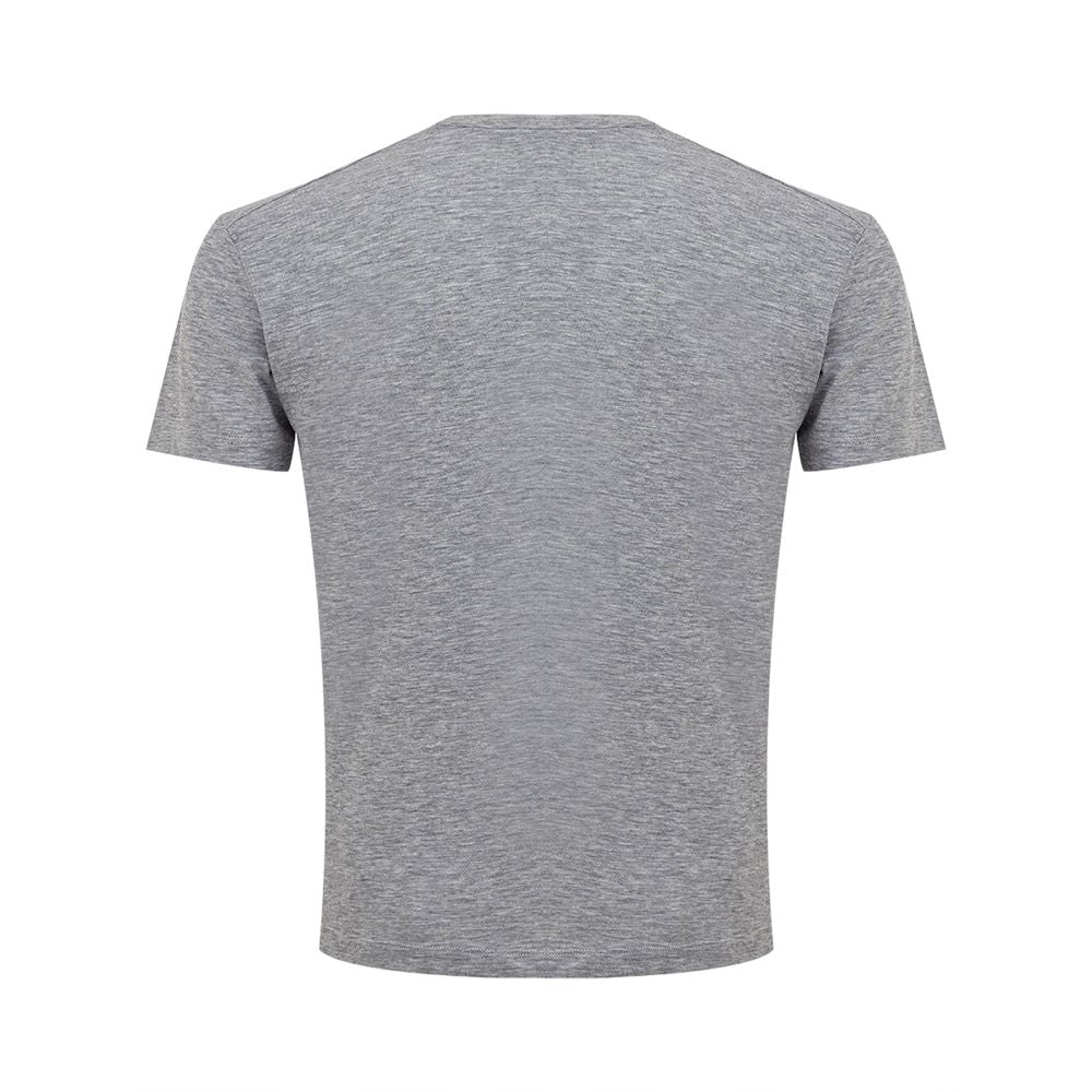 T-shirt gris en coton de la marque Dsquared², coupe classique et matière douce, visible en gros plan.