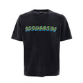 T-shirt en coton noir de la marque Dsquared², coupe classique, visible sur l'image.