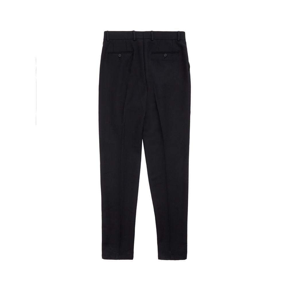 Pantalon de costume noir en polyester Dolce & Gabbana pour femme, élégante et ajustée, visible sur un mannequin.
