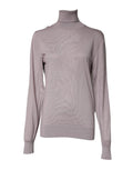 Pull en cachemire marron Dolce & Gabbana à col roulé, douceur et élégance pour un style sophistiqué.