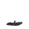 Chaussures ballerines Balenciaga en cuir de veau noir, modèle Bos Taurus, finition élégante et confortable.