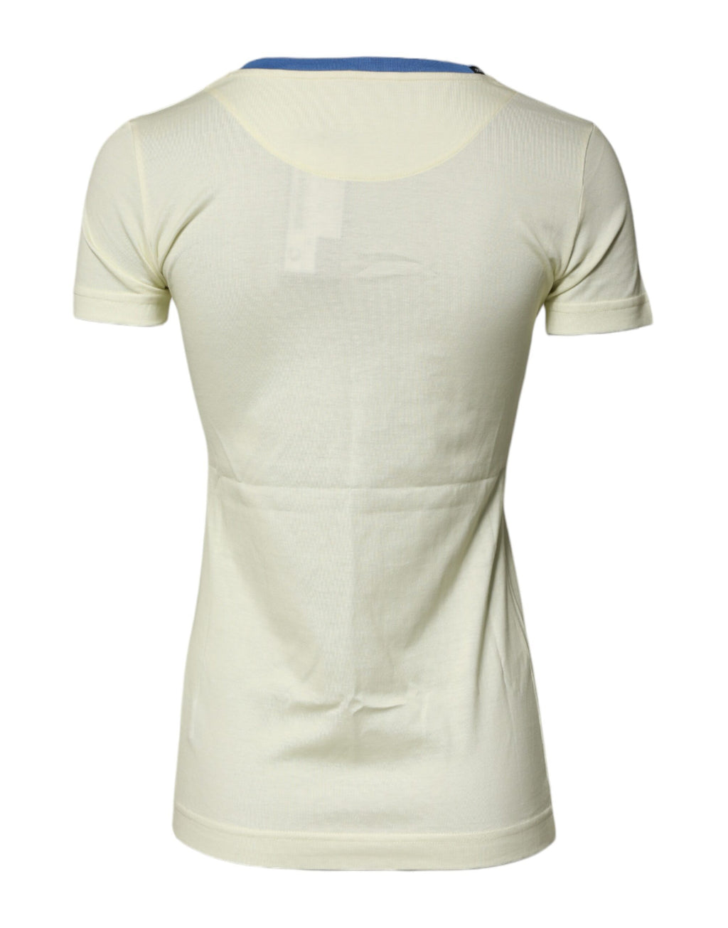 T-shirt à manches courtes en coton jaune clair de Dolce & Gabbana, style décontracté et élégant.