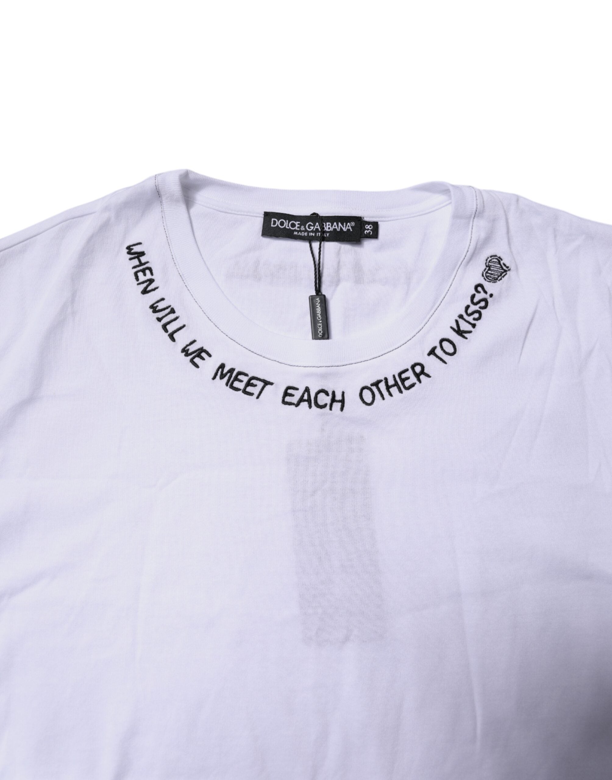 T-shirt sans manches en coton blanc Dolce & Gabbana avec imprimé floral, style décontracté et élégant.