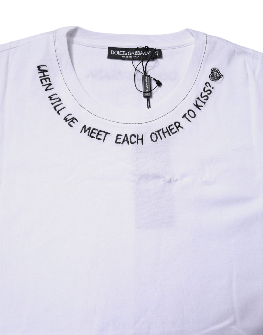 T-shirt sans manches en coton blanc imprimé de Dolce & Gabbana, haut décontracté pour femme.