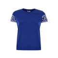 T-shirt en coton bleu de la marque Kenzo, coupe classique avec logo Kenzo visible sur la poitrine.