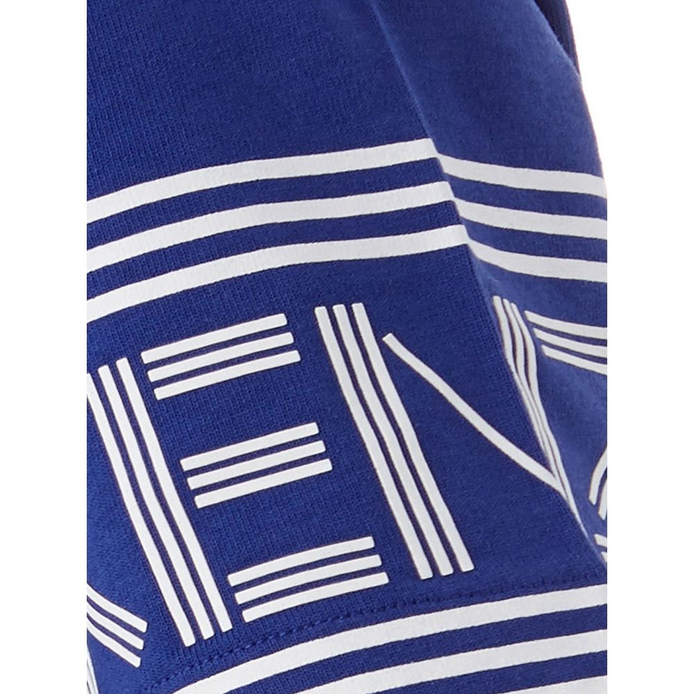 T-shirt en coton bleu de la marque Kenzo, avec logo visible sur le devant.