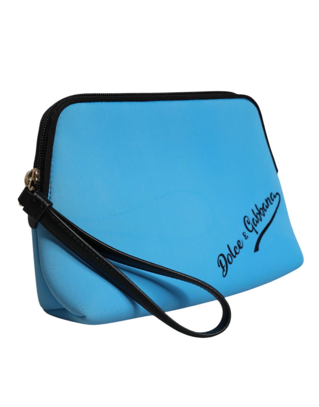 Sac pochette Dolce & Gabbana Blue DG Logo imprimé avec fermeture éclair, design élégant et moderne.