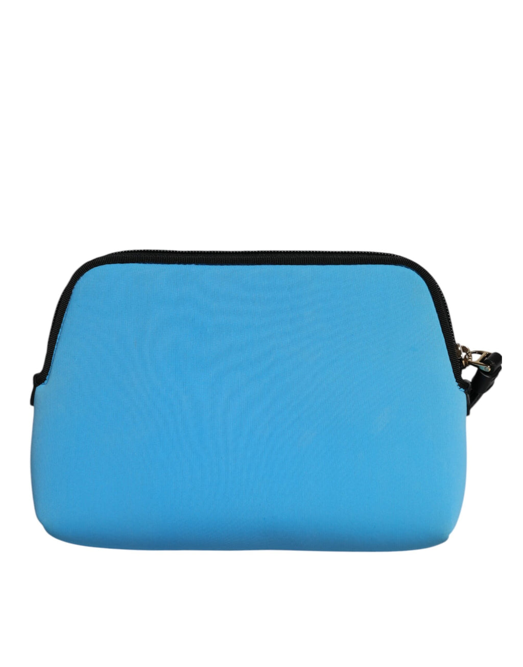 Pochette Dolce & Gabbana Blue DG Logo, imprimé, avec zip, en cuir, vue de face, style élégant et moderne.