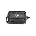 Sac à épaule noir en polyester pour femme de Calvin Klein, vue de face avec détails du design élégant.