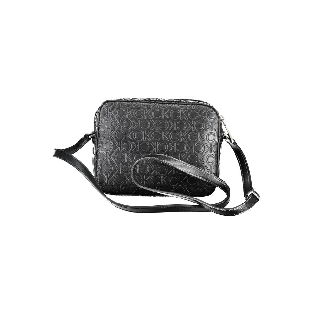 Sac à épaule noir en polyester pour femmes de la marque Calvin Klein, avec détails élégants et design moderne.