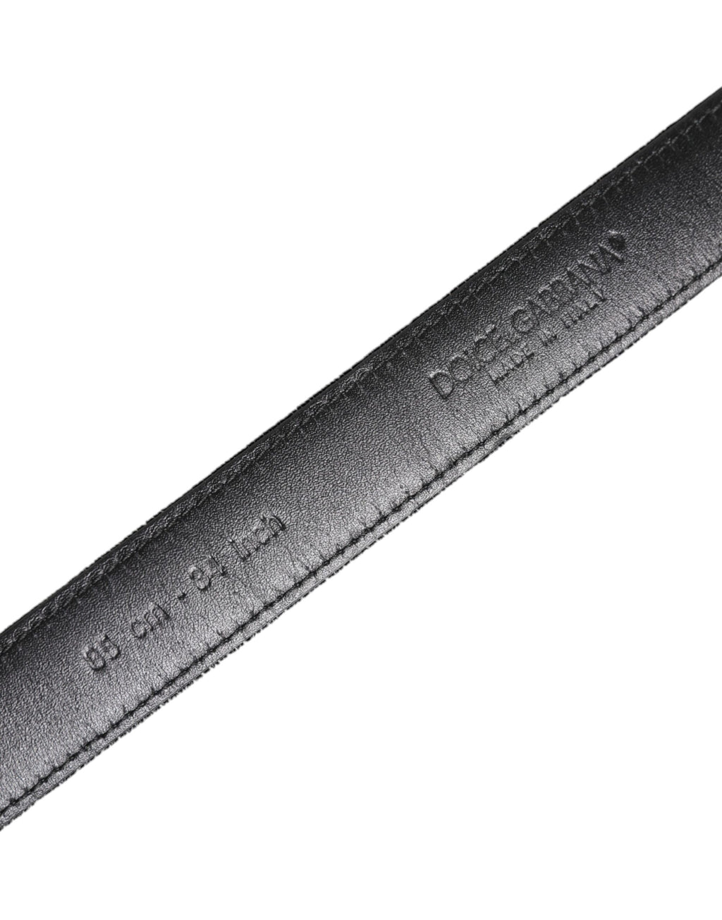 Dolce & Gabbana Black Leather Metal Buckle Classic Belt