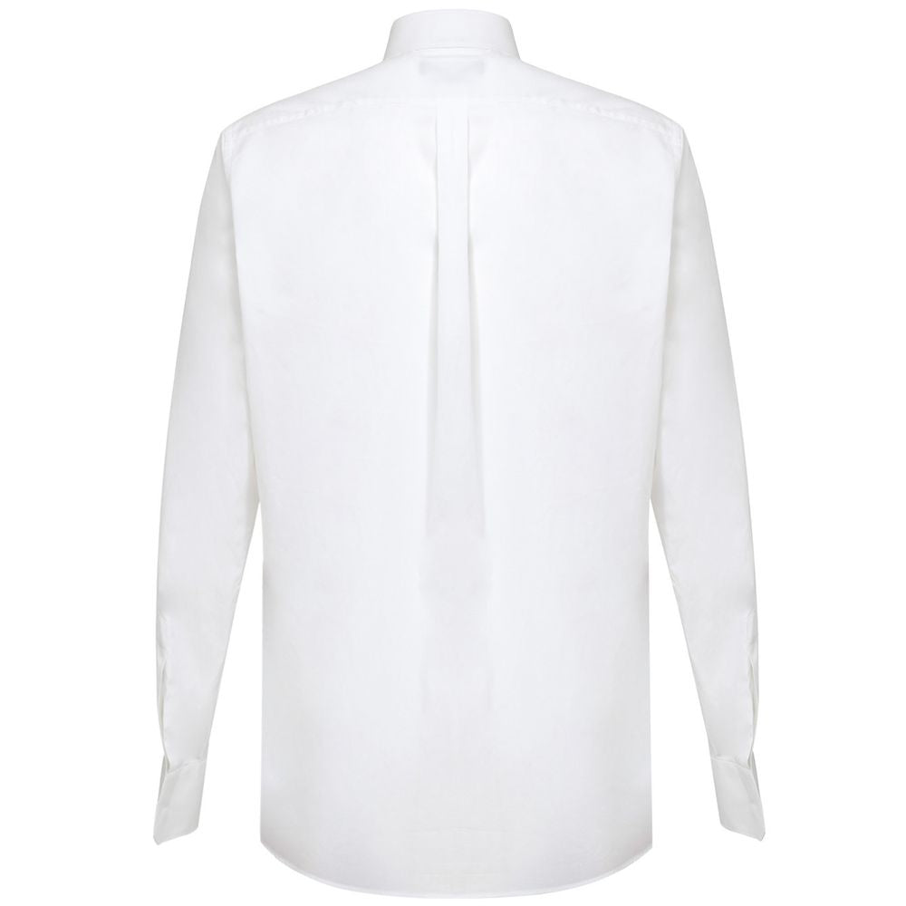 Chemise blanche en coton Dolce & Gabbana, élégante et classique, avec col et boutons visibles.