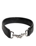Sangle d'épaule en cuir d'alligator noir pour sac Dolce & Gabbana, détail en cuir élégant et finition de haute qualité