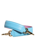 Sangle d'épaule en cuir rose et bleu pour sac Dolce & Gabbana, avec poignée élégante et détails raffinés.